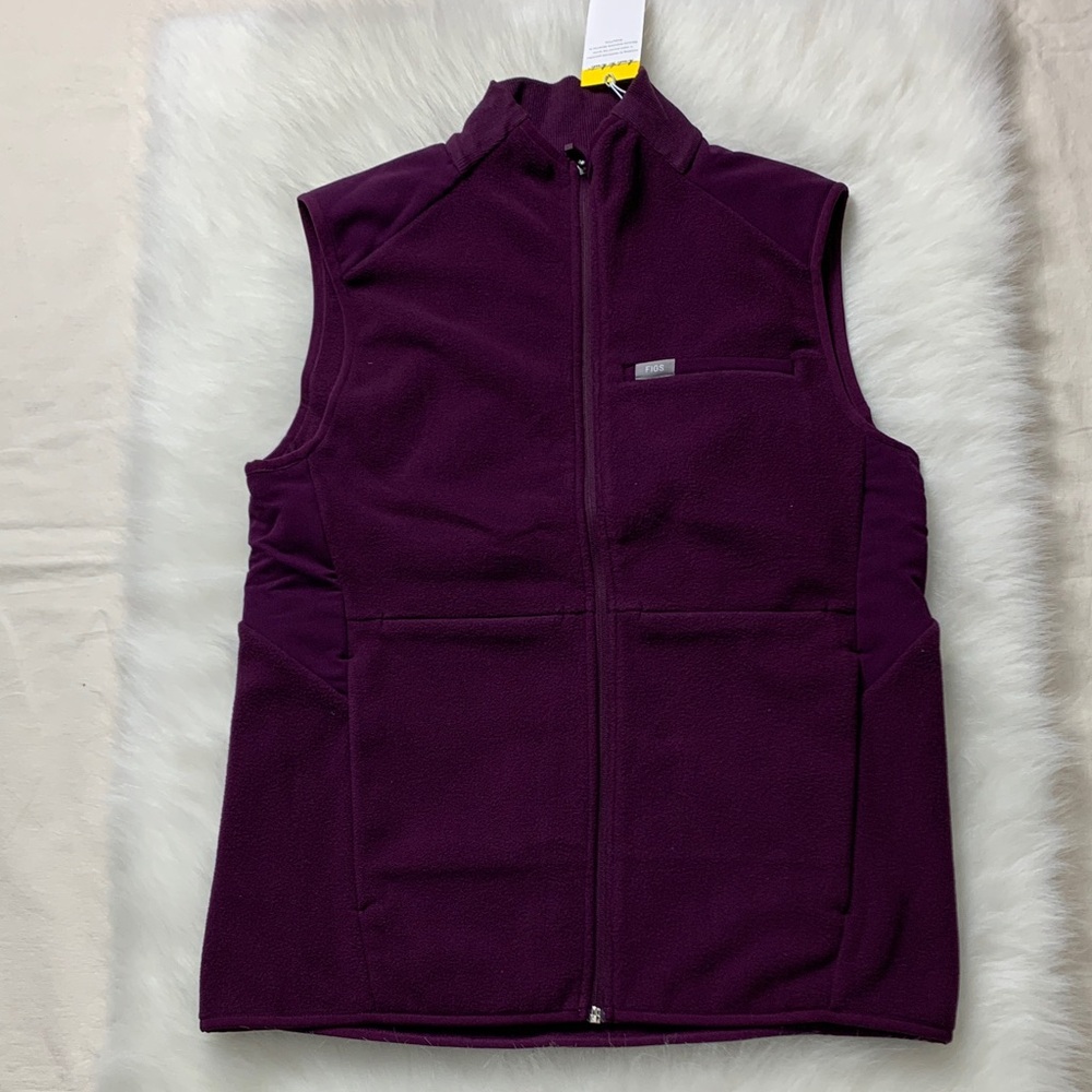 Figs Deep Purple Sleeveless Utility Jacket Performance Jacket